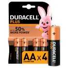 Duracell Plus AA Alkaline, 4s