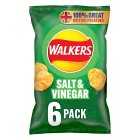 Walkers Salt & Vinegar Multipack Crisps, 6x25g