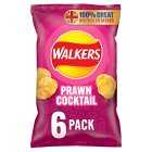 Walkers Prawn Cocktail Multipack Crisps, 6x25g