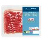 Waitrose Unsmoked Dry Cured Streaky Bacon, 250g