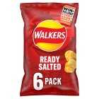 Walkers Ready Salted Multipack Crisps, 6x25g