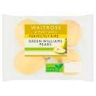 Waitrose Perfectly Ripe Green Williams Pears, 4s