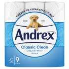 Andrex Classic Clean Toilet Roll, 9 rolls