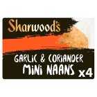 Sharwood's Mini Naan Garlic & Coriander, 4s