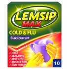 Lemsip Max Cold & Flu Blackcurrant Sachets, 10s