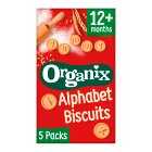 Organix Goodies Alphabet Biscuits, 5x25g