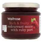 Waitrose redcurrant sauce with ruby port, 215g