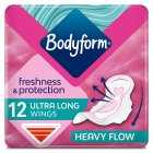 Bodyform Ultra Sanitary Pads Long With Wings, 10s