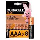 Duracell Plus AAA Alkaline, 8s