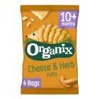 Organix Cheese & Herb Corn Puffs, 4x15g