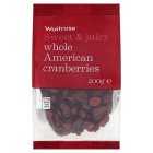Waitrose Whole American Cranberries, 200g