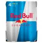 Red Bull Energy Drink Sugar Free, 4x250ml