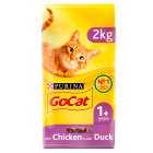 GO-CAT Chicken and Duck Dry Cat Food, 2kg