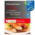 Waitrose 6 Breaded Haddock Fingers, 330g