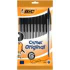 Bic Black Cristal Original Ballpoint Pens 10 pack