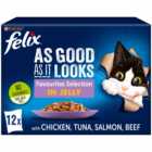 Felix As Good As It Looks Favourites In Jelly Cat Food 12 x 100g