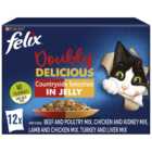 Felix Doubly Delicious Meat Cat Food 12 x 100g  