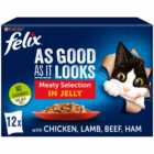 Felix As Good As It Looks Meaty Selection in Jelly Cat Food 12 x 100g