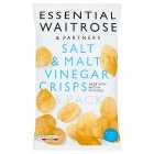 Essential Salt & Malt Vinegar Crisps, 6x25g
