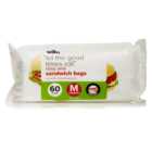 Wilko Easy Seal Sandwich Bags Medium 60 Pack