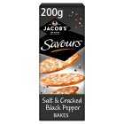 Jacob's Savours Salt & Cracked Black Pepper Crackers, 200g
