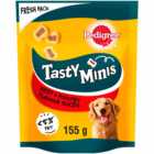 Pedigree Tasty Minis Dog Treats Chewy Slices with Beef and Poultry 155g