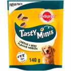 PEDIGREE Tasty Minis Dog Treats Cheesy Nibbles with Cheese and Beef 140g