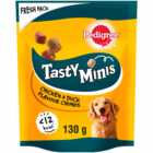 PEDIGREE Tasty Minis Dog Treats Chewy Cubes with Chicken and Duck 130g