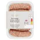 No.1 Free Range Lincolnshire Pork Sausages 6s, 400g