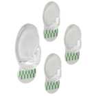 Wilko Clear Removable Oval Adhesive Hooks 4 Pack