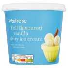 Waitrose Vanilla Dairy Ice Cream, 1litre