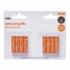 Wilko Extra Long Life AAA 8 Pack 1.5V Alkaline Batteries