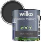Wilko Pure Brilliant Black Smooth Masonry Paint 2.5L