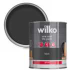 Wilko One Coat Black Tile Gloss Paint 750ml