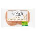 Essential Wholemeal Giant Baps, 4s