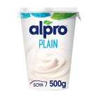 Alpro Plain Natural Dairy Free Soya Yoghurt Alternative, 500g