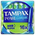 Tampax Pearl Compak Super Tampons With Applicator, 16s