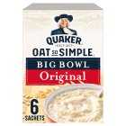 Quaker Oat So Simple Big Bowl Original Porridge Sachets, 231g
