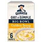 Quaker Oat So Simple Big Bowl Golden Syrup Porridge Sachets, 298g