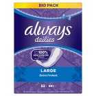 Always Dailies Extra Protect Panty Liners Large, 58s