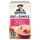 Quaker Oat So Simple Strawberry, Raspberry & Cranberry Porridge Sachets, 339g