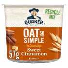 Quaker Oat So Simple Sweet Cinnamon Porridge Pot, 57g