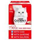 Gourmet Mon Petit with Cod, Sardine & Salmon, 6x50g
