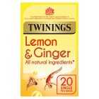 Twinings Lemon and Ginger Fruit Tea Bags 20, 30g