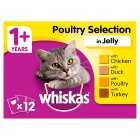 Whiskas 1+ Poultry Selection in Jelly, 12x85g
