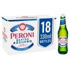 Peroni Nastro Azzurro Lager Large Pack Bottle, 18x330ml