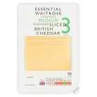 Essential Medium Sliced Cheddar Cheese Strength 3, 250g