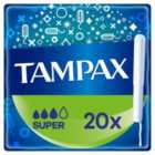Tampax Super Tampons with Cardboard Applicator 20 pack 20 per pack