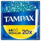 Tampax Regular Tampons with Cardboard Applicator 20 pack 20 per pack