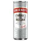 Smirnoff & Diet Cola Vodka Mixed Drink 250ml